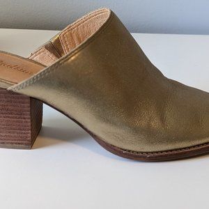 Gold Madewell Harper Mules Used Size 10 US / 41 EU Women's